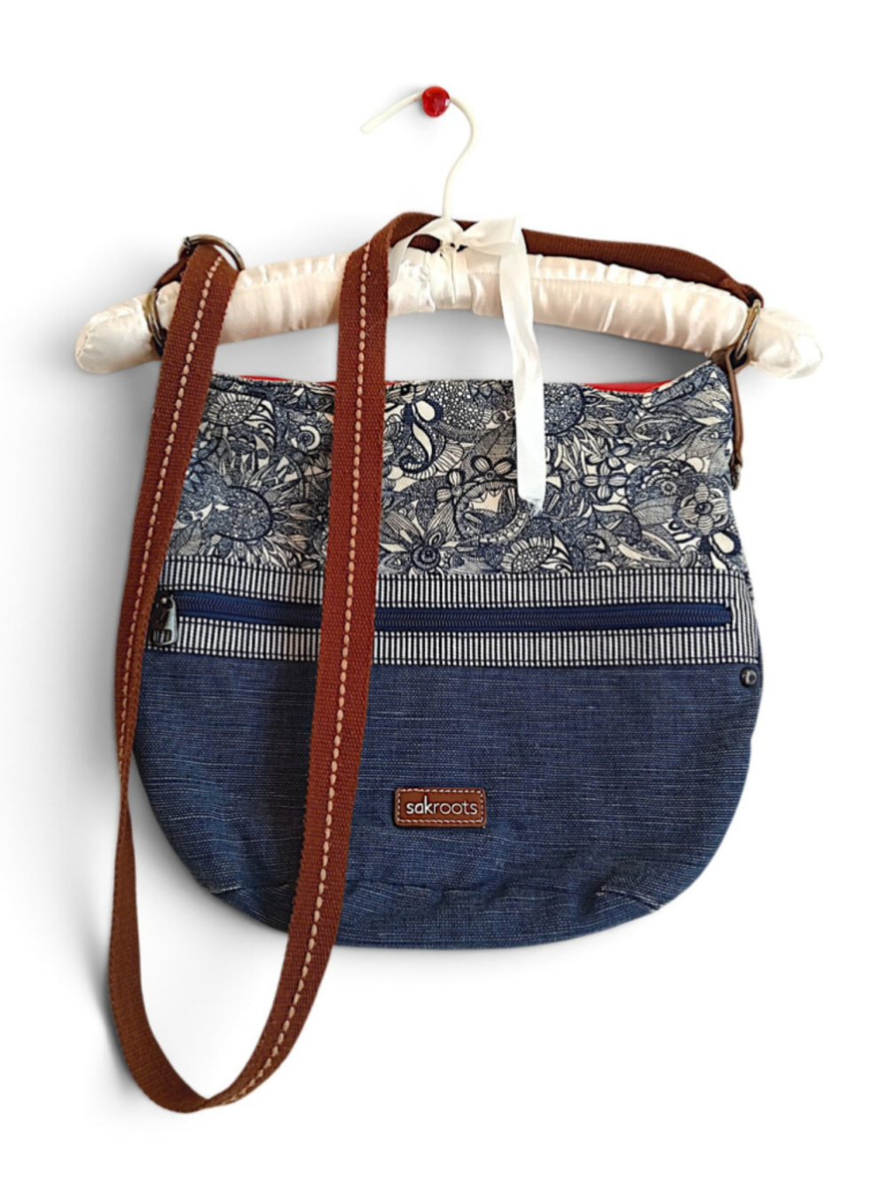 Sakroots Artist Circle soft bucket bag Navy Spirit Desert print denim cute